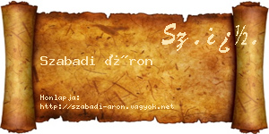 Szabadi Áron névjegykártya